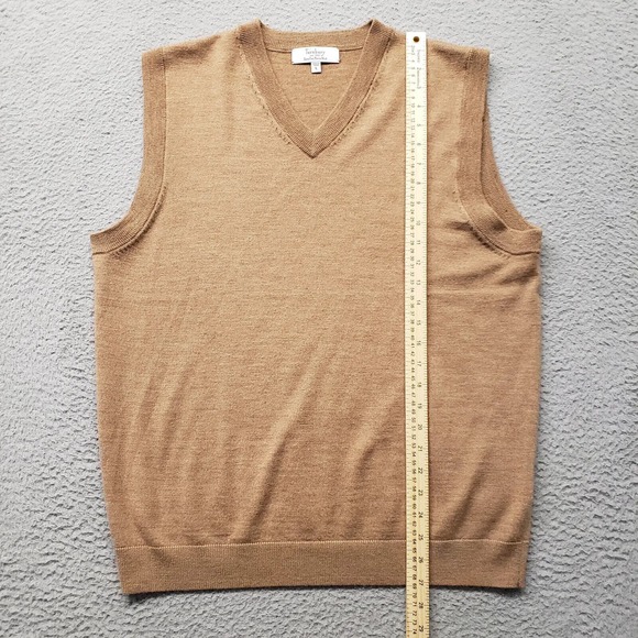 Turnbury Sweater Mens Large Brown Classiccore Extra Fine Merino‎ Wool V-Neck - Picture 13 of 14